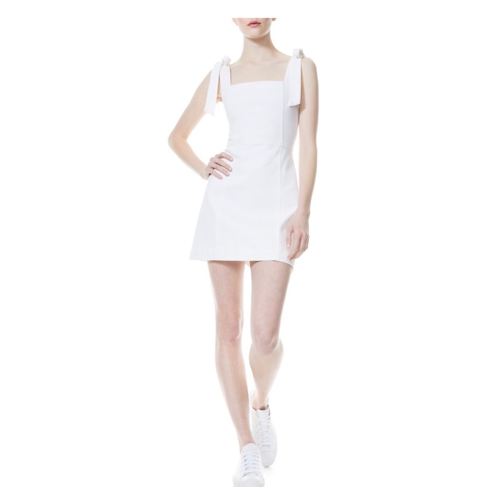 Alice + Olivia Tie Shoulder Mini Dress